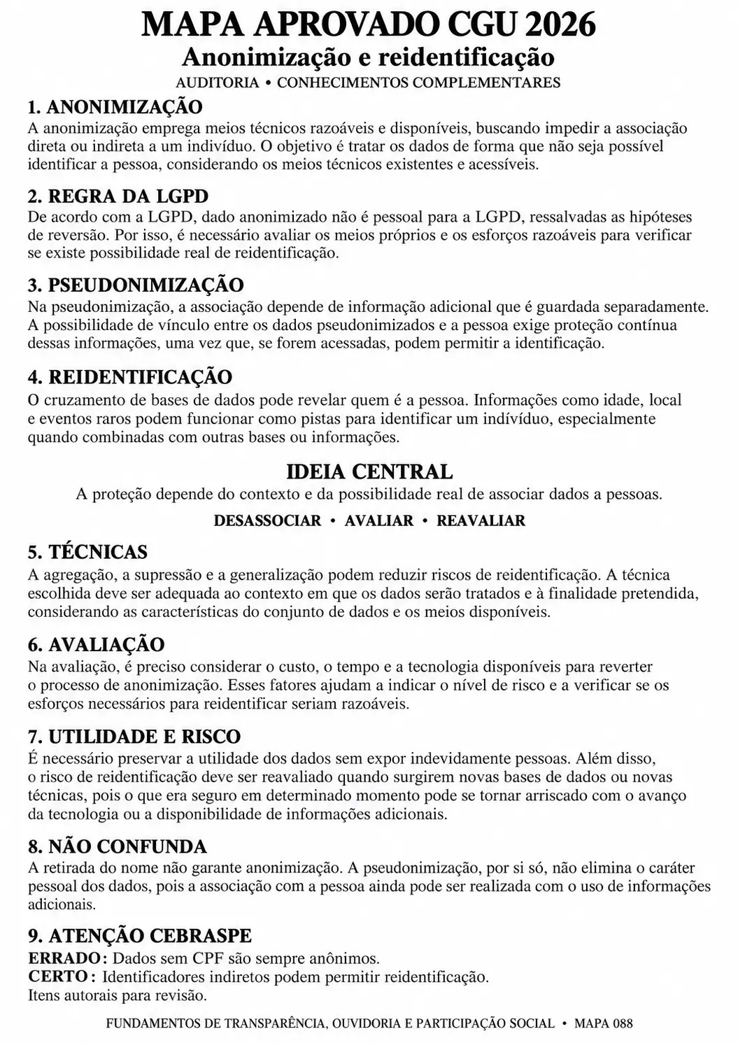 Trecho de texto corrido sobre o mesmo tema do mapa